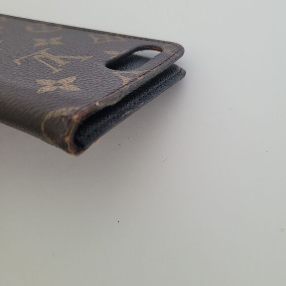 Authentic Louis Vuitton LV Monogram Folio iPhone 8+ Plus Case Brown Phone Case - Picture 12 of 12